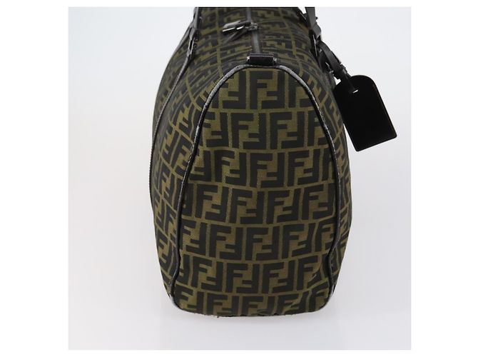 FENDI Zucca Canvas Tote Bag Schwarz Braun Auth 150286 - Ansicht 4