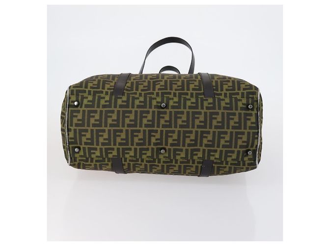 FENDI Zucca Canvas Tote Bag Schwarz Braun Auth 150286 - Ansicht 5