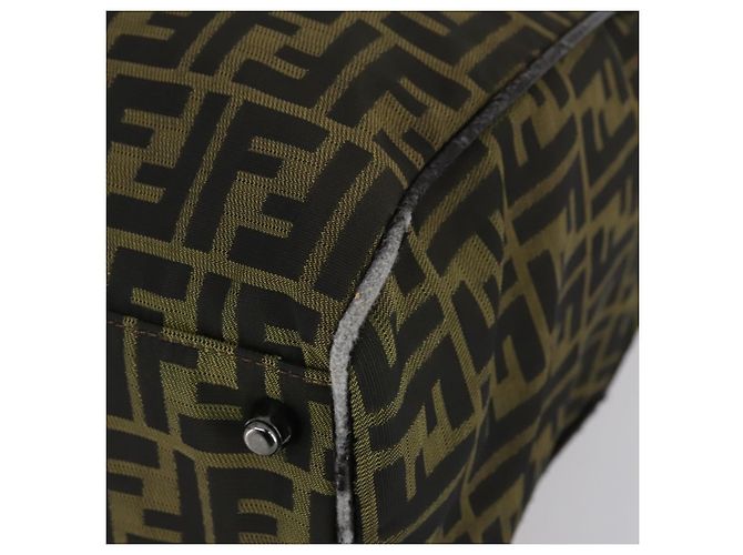 FENDI Zucca Canvas Tote Bag Schwarz Braun Auth 150286 - Ansicht 8