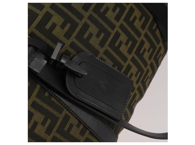 FENDI Zucca Canvas Tote Bag Schwarz Braun Auth 150286 - Ansicht 9