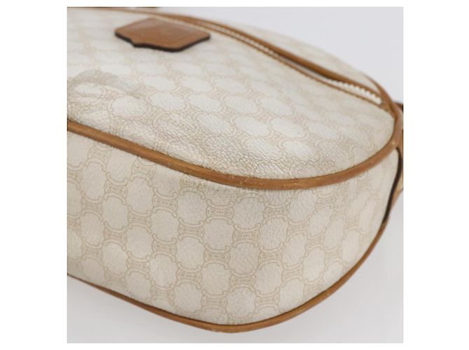 Céline Bolsa de ombro em lona Macadam CELINE em couro PVC branco e dourado Auth 152580 - vista 10