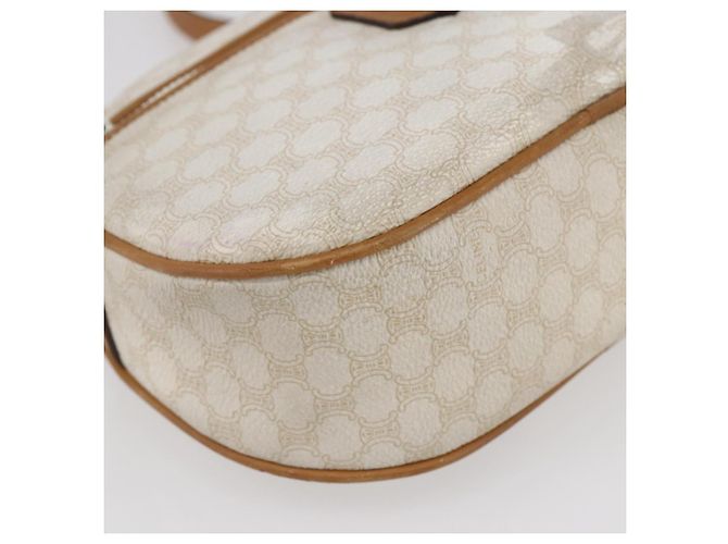 Céline Bolsa de ombro em lona Macadam CELINE em couro PVC branco e dourado Auth 152580 - vista 11