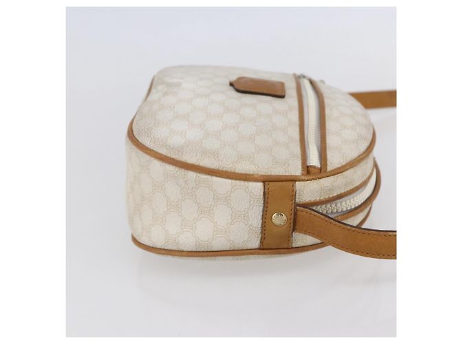 Céline Bolsa de ombro em lona Macadam CELINE em couro PVC branco e dourado Auth 152580 - vista 5