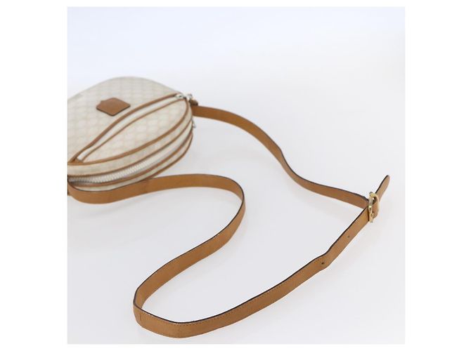 Céline Bolsa de ombro em lona Macadam CELINE em couro PVC branco e dourado Auth 152580 - vista 7