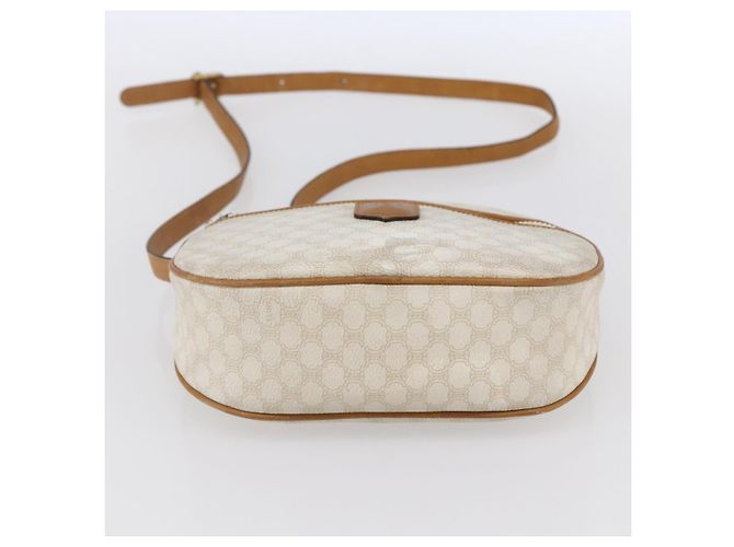 Céline Bolsa de ombro em lona Macadam CELINE em couro PVC branco e dourado Auth 152580 - vista 9