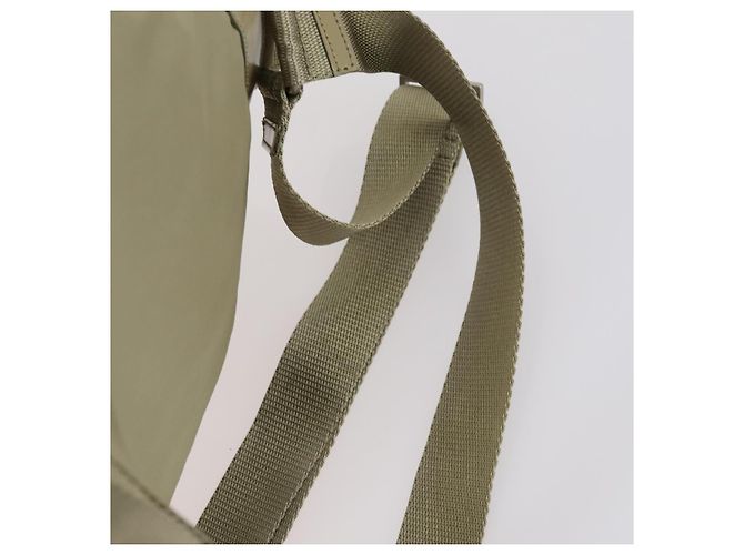 PRADA Backpack Nylon Beige Silver Auth 147783 Silvery - view 14