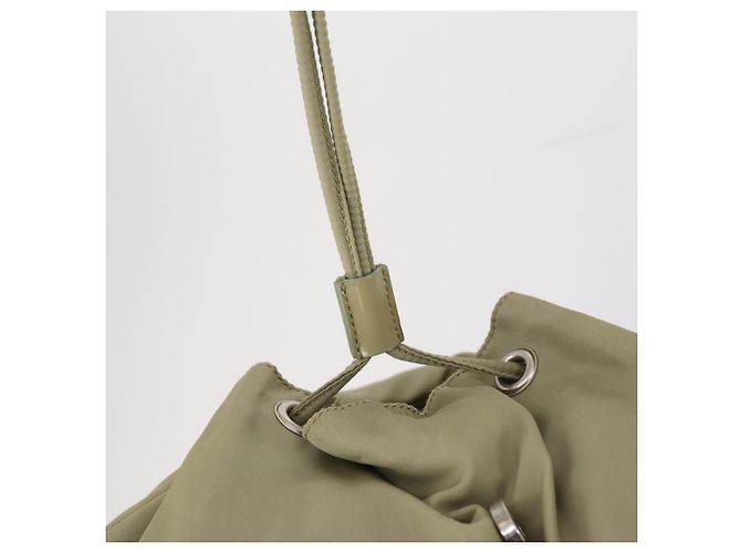 PRADA Backpack Nylon Beige Silver Auth 147783 Silvery - view 21