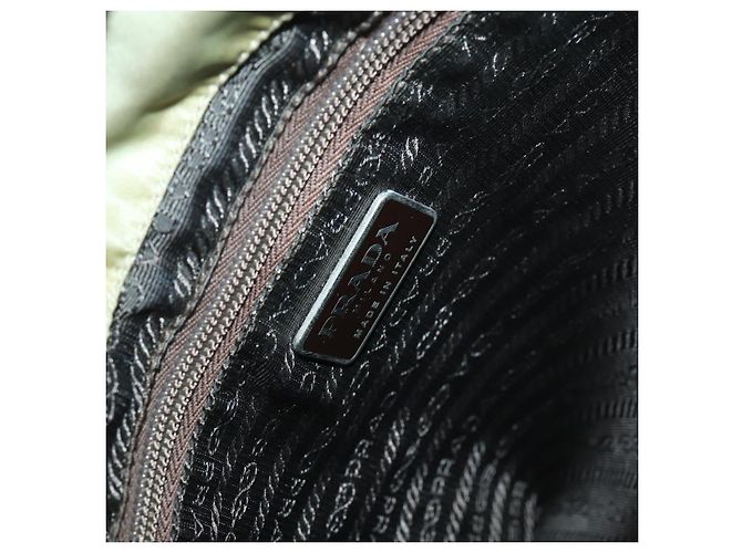PRADA Backpack Nylon Beige Silver Auth 147783 Silvery - view 22