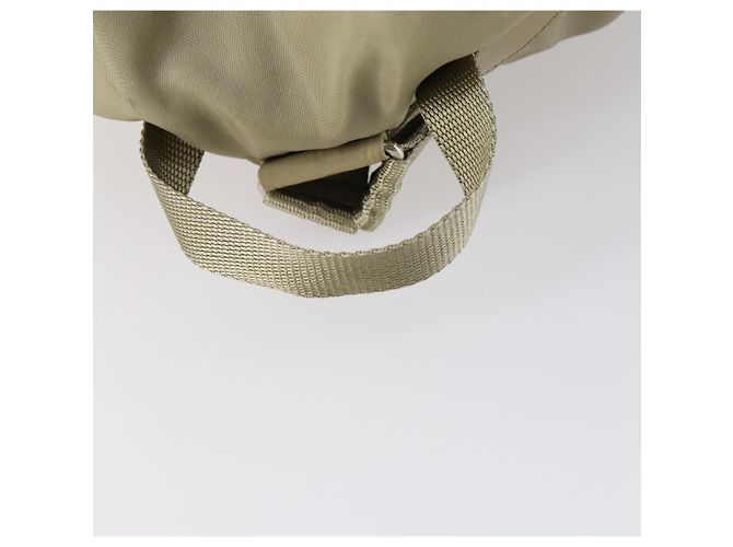 PRADA Backpack Nylon Beige Silver Auth 147783 Silvery - view 7
