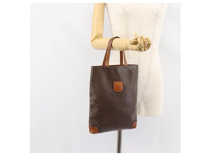 Céline CELINE Macadam Canvas Tote Bag PVC Braun Auth 151961 - Ansicht 19
