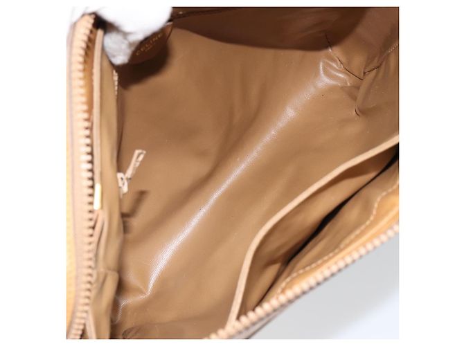 Céline Borsa a Spalla in Tela Macadam CELINE PVC Beige Oro Auth 149632 D'oro - vista 17