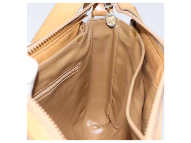 Céline Borsa a Spalla in Tela Macadam CELINE PVC Beige Oro Auth 149632 D'oro - vista 18