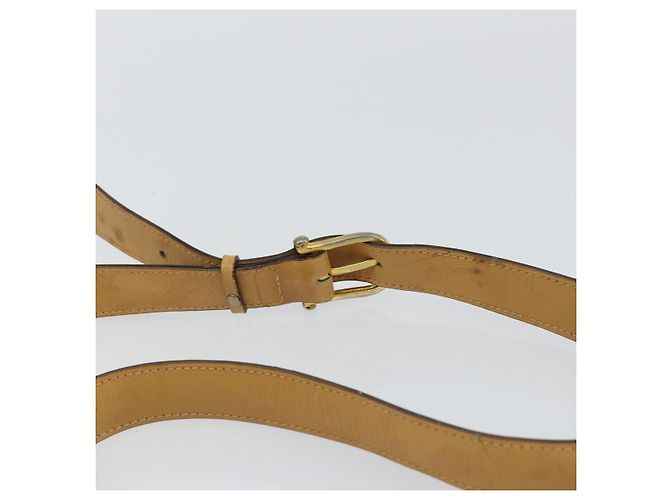 Céline Borsa a Spalla in Tela Macadam CELINE PVC Beige Oro Auth 149632 D'oro - vista 8