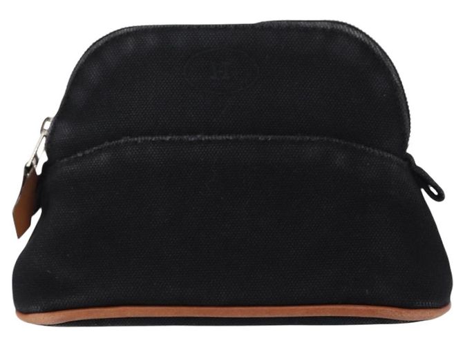 Hermès Pochette Mini Bolide HERMES Mini Pouch Tela Nera Oro Auth BA8465 Nero D'oro - vista 13