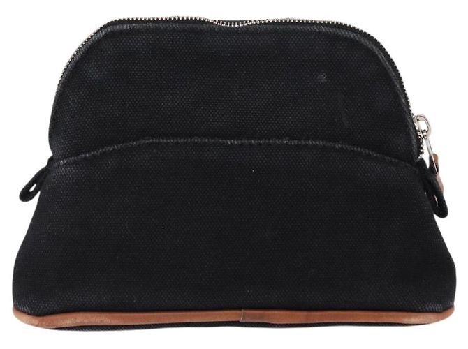 Hermès Pochette Mini Bolide HERMES Mini Pouch Tela Nera Oro Auth BA8465 Nero D'oro - vista 2