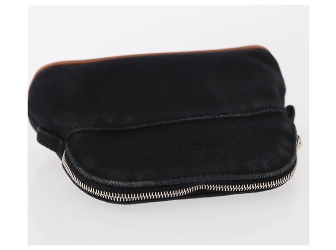 Hermès Pochette Mini Bolide HERMES Mini Pouch Tela Nera Oro Auth BA8465 Nero D'oro - vista 5