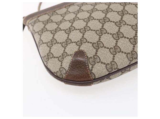 Borsa Gucci GG Supreme Web Sherry Line in PVC Beige Oro Rosso 904 02 026 Auth ka287 D'oro - vista 15