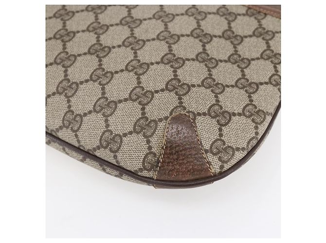 Borsa Gucci GG Supreme Web Sherry Line in PVC Beige Oro Rosso 904 02 026 Auth ka287 D'oro - vista 16
