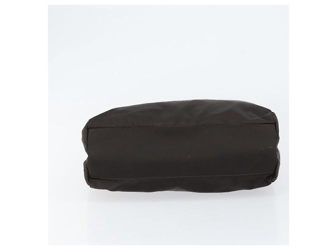 PRADA Borsa a mano in nylon marrone argento autentica 154516 - vista 5