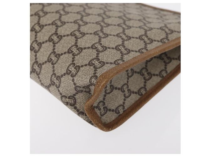 GUCCI GG Plus Supreme Clutch Bag PVC Beige Oro Auth bs31131 D'oro - vista 16