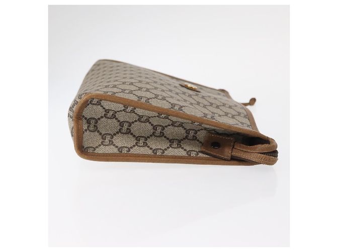 GUCCI GG Plus Supreme Clutch Bag PVC Beige Oro Auth bs31131 D'oro - vista 3