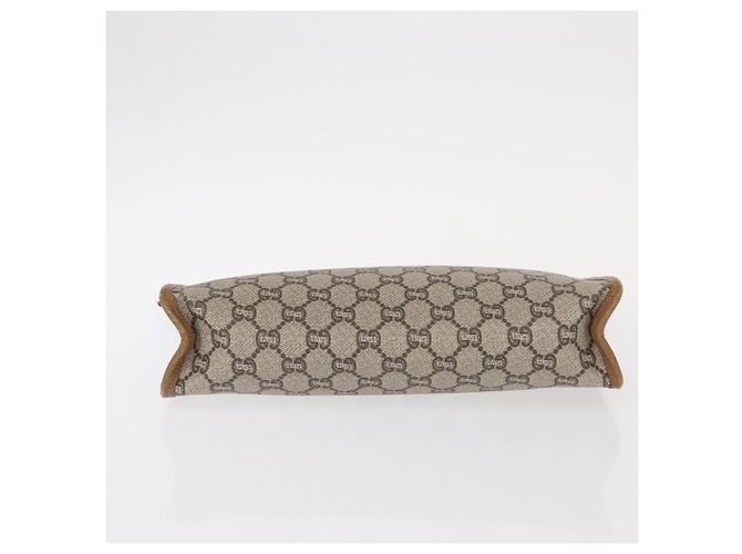 GUCCI GG Plus Supreme Clutch Bag PVC Beige Oro Auth bs31131 D'oro - vista 6