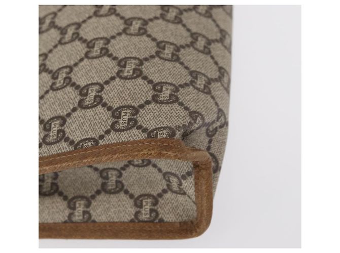 GUCCI GG Plus Supreme Clutch Bag PVC Beige Oro Auth bs31131 D'oro - vista 7