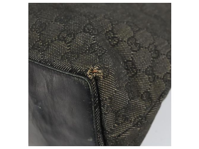 Borsa Tote GG Canvas Gucci Nera Argento 36173 1705 Auth 154445 Nero - vista 15