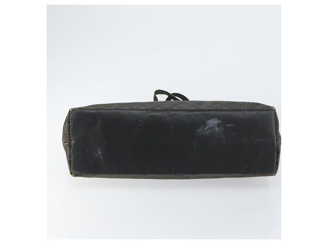 Borsa Tote GG Canvas Gucci Nera Argento 36173 1705 Auth 154445 Nero - vista 5