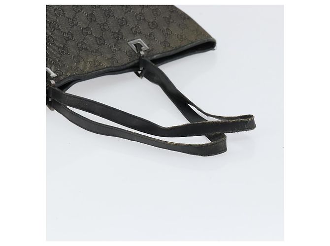 Borsa Tote GG Canvas Gucci Nera Argento 36173 1705 Auth 154445 Nero - vista 7