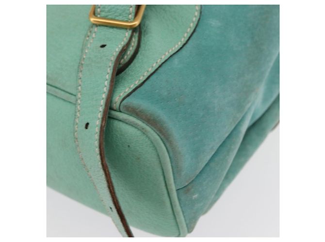 Bamboo Zaino in Bambù GUCCI Camoscio Verde Oro 003 2058 0016 Auth gh1191 D'oro - vista 20