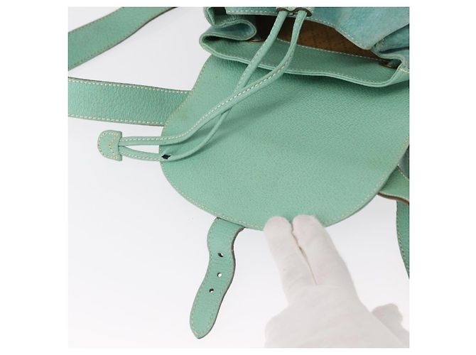 Bamboo Zaino in Bambù GUCCI Camoscio Verde Oro 003 2058 0016 Auth gh1191 D'oro - vista 22