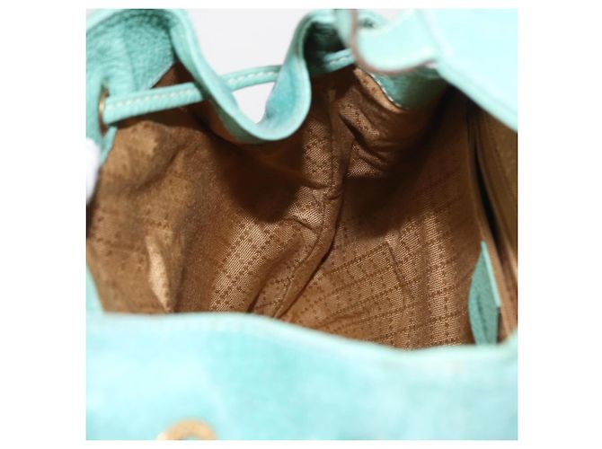 Bamboo Zaino in Bambù GUCCI Camoscio Verde Oro 003 2058 0016 Auth gh1191 D'oro - vista 25
