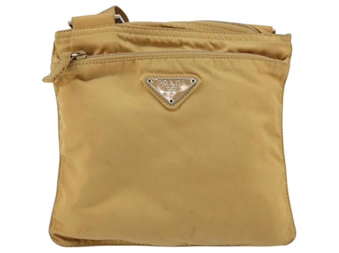 Borsa a Spalla PRADA Nylon Beige Argento Autentica 151338 - vista 13