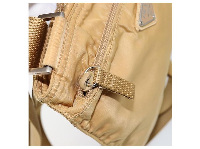 Borsa a Spalla PRADA Nylon Beige Argento Autentica 151338 - vista 22