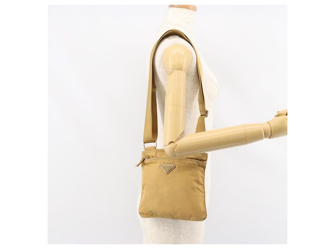 Borsa a Spalla PRADA Nylon Beige Argento Autentica 151338 - vista 24