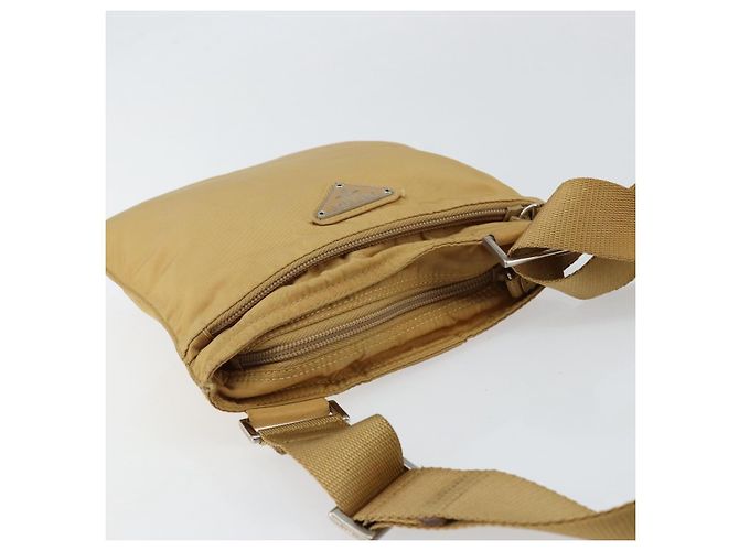 Borsa a Spalla PRADA Nylon Beige Argento Autentica 151338 - vista 6