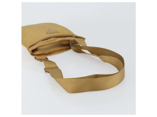 Borsa a Spalla PRADA Nylon Beige Argento Autentica 151338 - vista 7