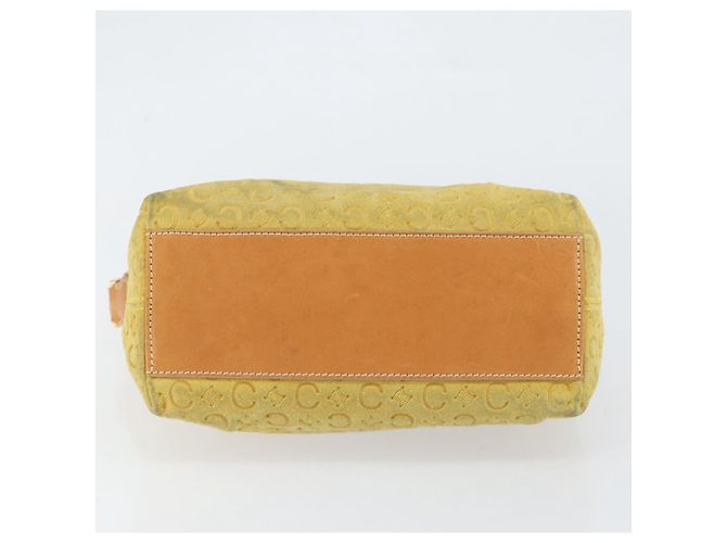 Céline Borsa a mano in tela Macadam C di CELINE in suede giallo oro Auth ep11999 D'oro - vista 5