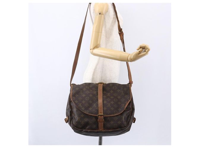 LOUIS VUITTON Borsa a Spalla Monogram Saumur 35 M42254 LV Auth ka344 Monogramma - vista 26