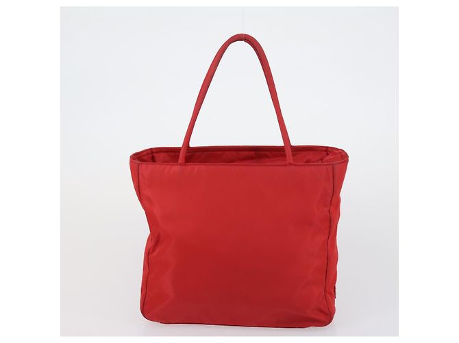 PRADA Borsa a Spalla Nylon Smalto 3 Set Rosso Marrone Nero Auth bs31276 - vista 10