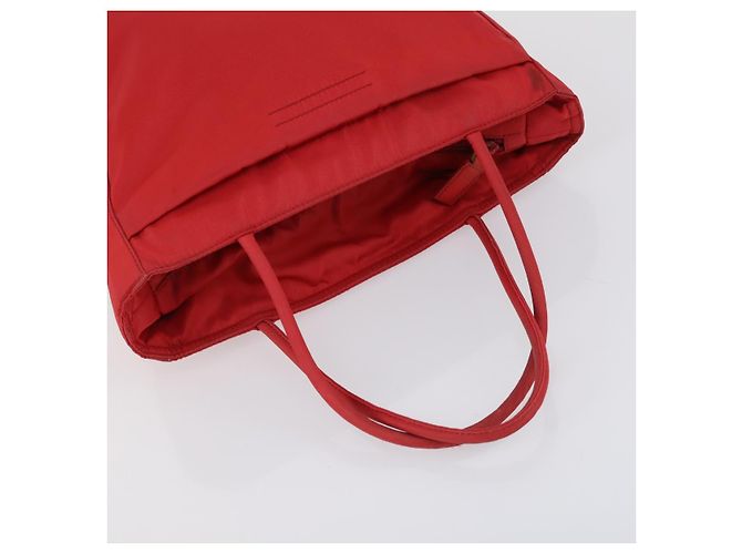 PRADA Borsa a Spalla Nylon Smalto 3 Set Rosso Marrone Nero Auth bs31276 - vista 12