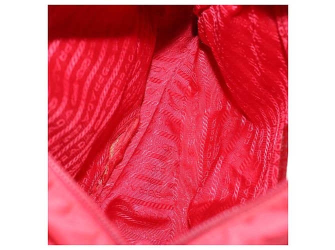 PRADA Borsa a Spalla Nylon Smalto 3 Set Rosso Marrone Nero Auth bs31276 - vista 15