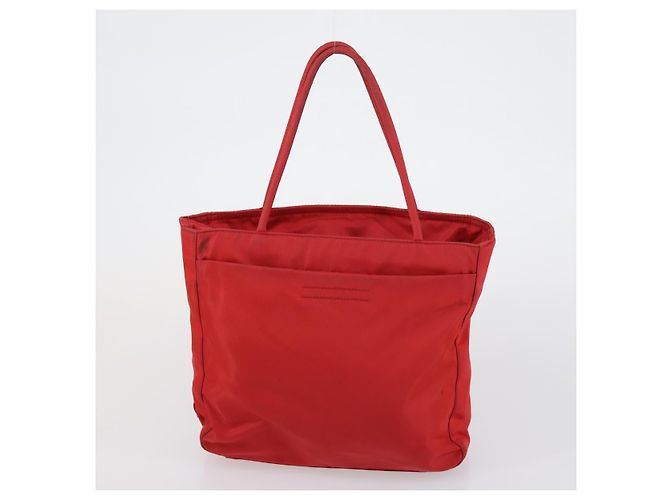 PRADA Borsa a Spalla Nylon Smalto 3 Set Rosso Marrone Nero Auth bs31276 - vista 9