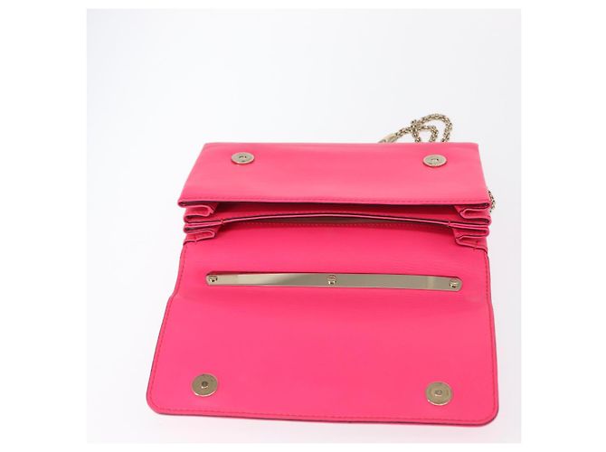 VALENTINO Schultertasche aus Leder mit Nieten und Kette Rosa Gold Auth bs31221 Pink Golden - Ansicht 10