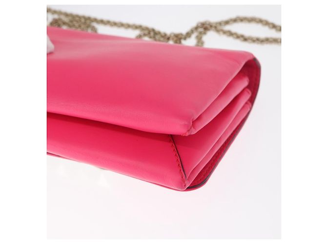 VALENTINO Schultertasche aus Leder mit Nieten und Kette Rosa Gold Auth bs31221 Pink Golden - Ansicht 17