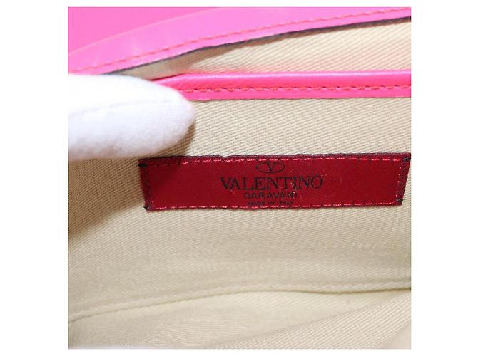 VALENTINO Schultertasche aus Leder mit Nieten und Kette Rosa Gold Auth bs31221 Pink Golden - Ansicht 19