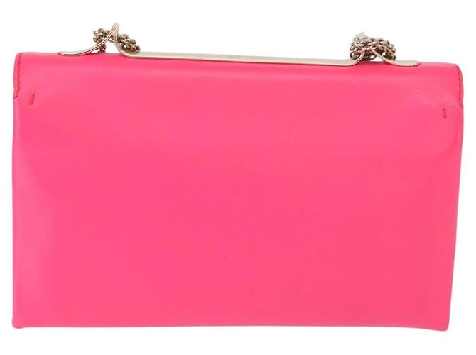 VALENTINO Schultertasche aus Leder mit Nieten und Kette Rosa Gold Auth bs31221 Pink Golden - Ansicht 2