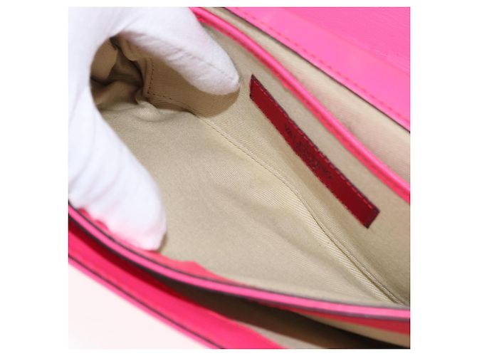 VALENTINO Schultertasche aus Leder mit Nieten und Kette Rosa Gold Auth bs31221 Pink Golden - Ansicht 22