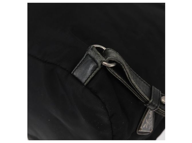Mochila PRADA em nylon e couro preto prata autêntica 151999 - vista 10